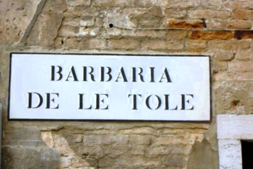 Nizioleti Veneziani, testimonianza affascinante di un tempo passato 22 Barbaria dele tole