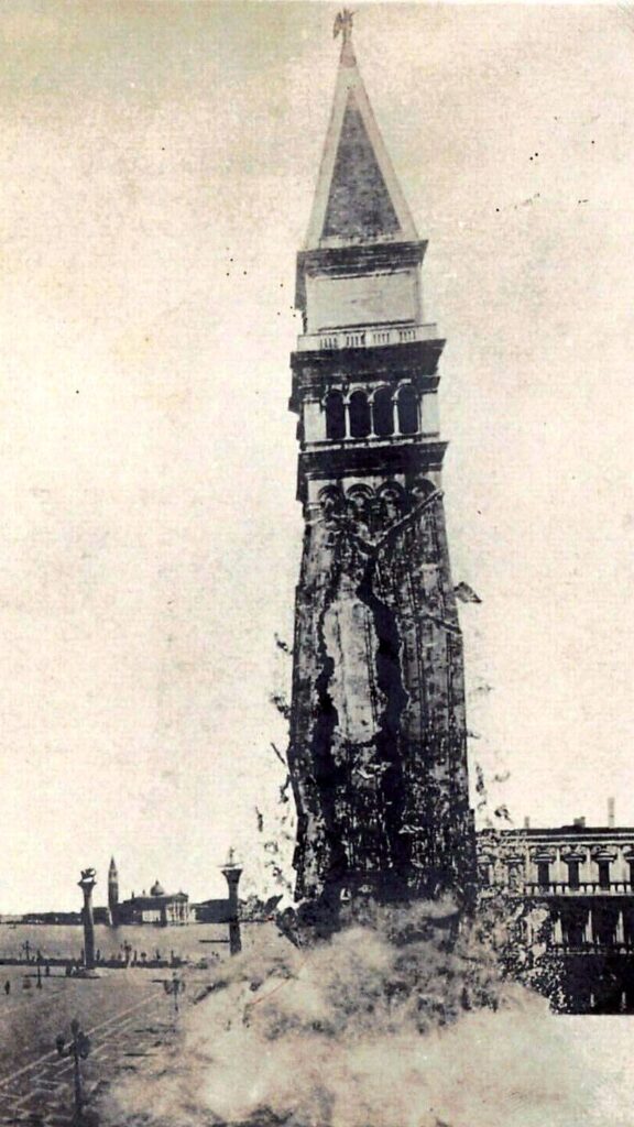 Campanile di San Marco: 1200 anni di storia straordinaria, curiosità e info utili per visitarlo 5 campanile di san marco - crollo